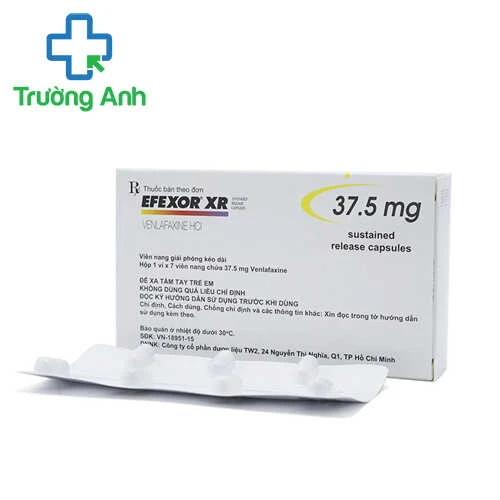 Efexor XR 37.5mg Pfizer - Thuốc trị trầm cảm lo âu của Ireland