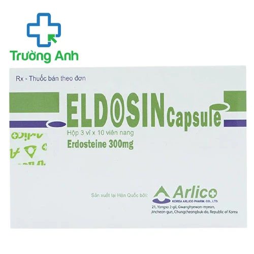 Eldosin Capsule 300mg Arlico Pharm - Thuốc giúp loãng đờm đường hô hấp