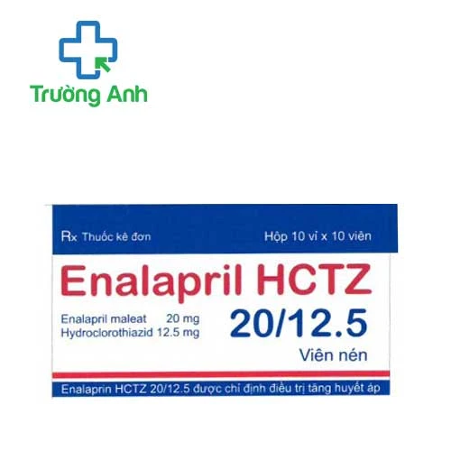Enalapril HCTZ 20/12.5 Dopharma - Thuốc điều trị tăng huyết áp