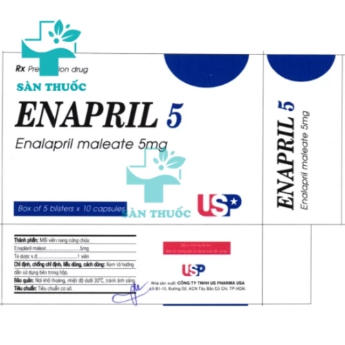 Enapril 5 USP - Thuốc trị tăng huyết áp và suy tim hiệu quả