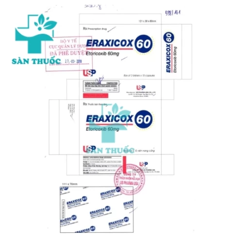 Eraxicox 60mg - Thuốc giảm đau các bệnh xương khớp hiệu quả
