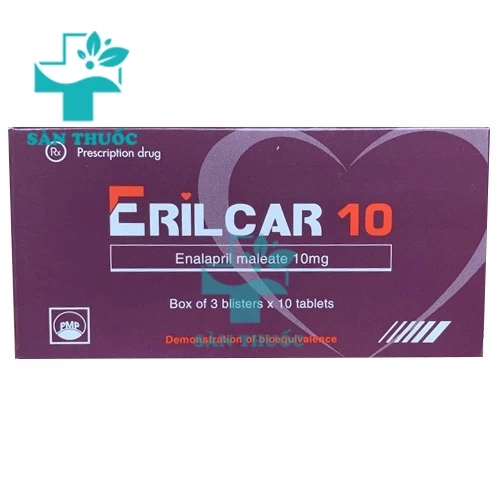 Erilcar 10 - Thuốc điều trị cao huyết áp của Pymepharco