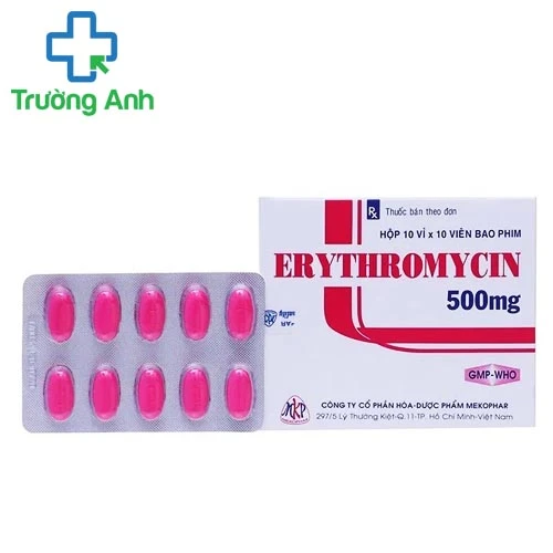 Erythromycin 500mg Mekophar - Thuốc điều trị nhiễm khuẩn