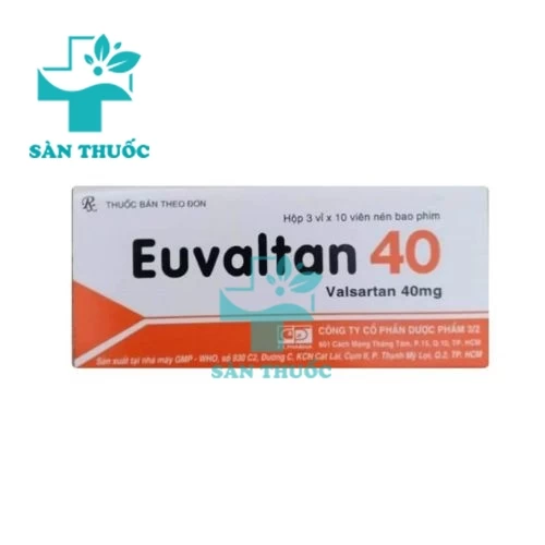 Euvaltan 40 - Thuốc trị tăng huyết áp, suy tim của F.T.PHARMA