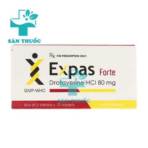 EXPAS FORTE DHG - Thuốc phòng và điều trị co thằt dạ dày, ruột