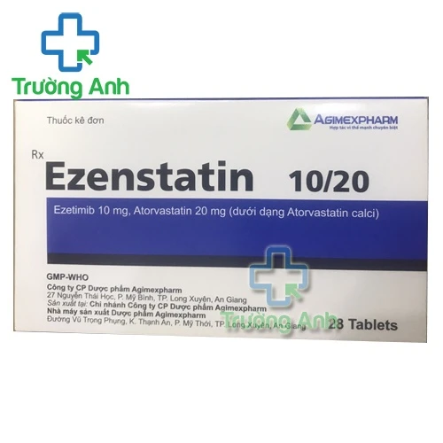 Ezenstatin 10/20 - Thuốc trị tăng cholesterol máu của Agimexpharm