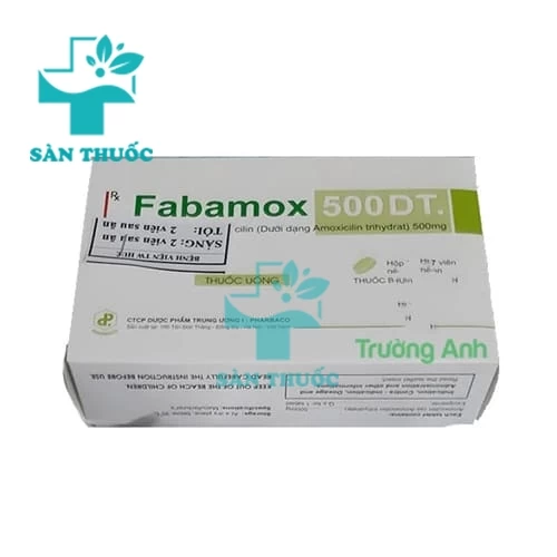 Fabamox 500 DT - Thuốc điều trị bệnh nhiễm khuẩn của Pharbaco