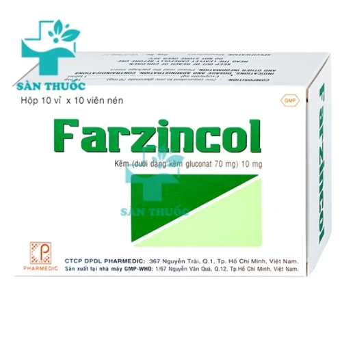 Farzincol 10mg - Thực phẩm chức năng bổ sung kẽm hiệu quả
