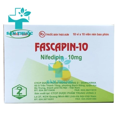 Fascapin-10 Dopharma - Thuốc điều trị tăng huyết áp hiệu quả