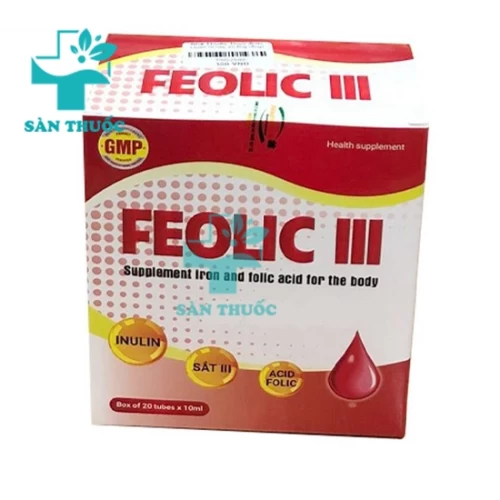 Feolic III Viheco - Bổ sung sắt, acid folic cho cơ thể