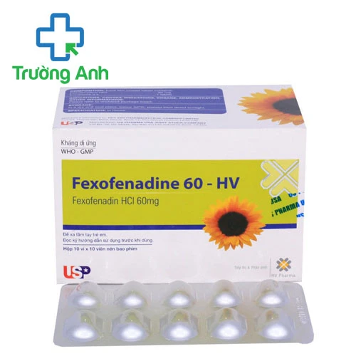 Fexofenadine 60 - HV USP (vỉ) - Thuốc trị viêm mũi dị ứng