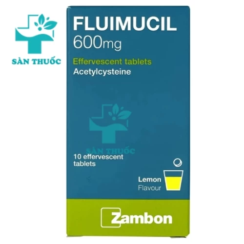 Fluimucil 600mg Zambon - Thuốc trị nhiễm khuẩn đường hô hấp hiệu quả