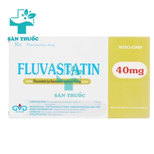 Fluvastatin 40mg MD Pharco - Thuốc điều trị tăng cholesterol máu