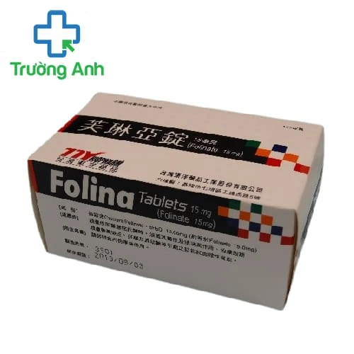 Folina Tablets 15mg - Phòng và điều trị ngộ độc do đối kháng acid folic
