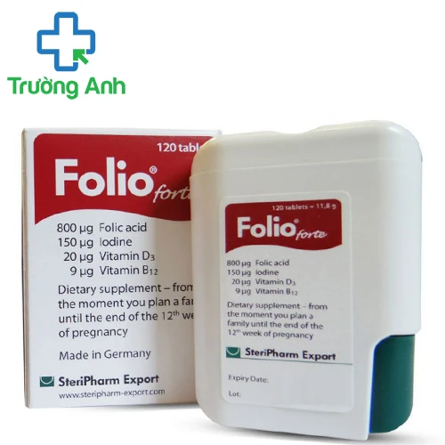 Folio Forte SteriPharm - Bổ sung Acid folic, Iốt cho cơ thể