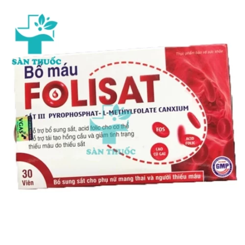 Bổ máu Folisat Vgas - Hỗ trợ bổ sung sắt và acid folic hiệu quả
