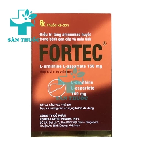 Fortec 150mg Korea United - Thuốc điều trị bệnh gan hiệu quả