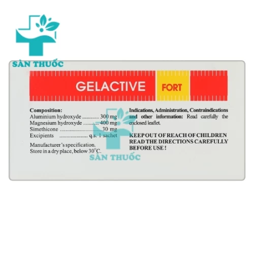 Gelactive Fort Hasan - Thuốc hỗ trợ điều trị hội chứng trào ngược dạ dày - thực quản
