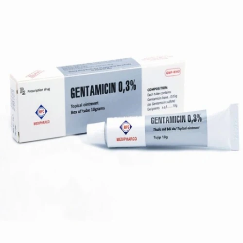 Gentamicin 0.3% 10g Medipharco - Thuốc điều trị mụn nhọn hiệu quả