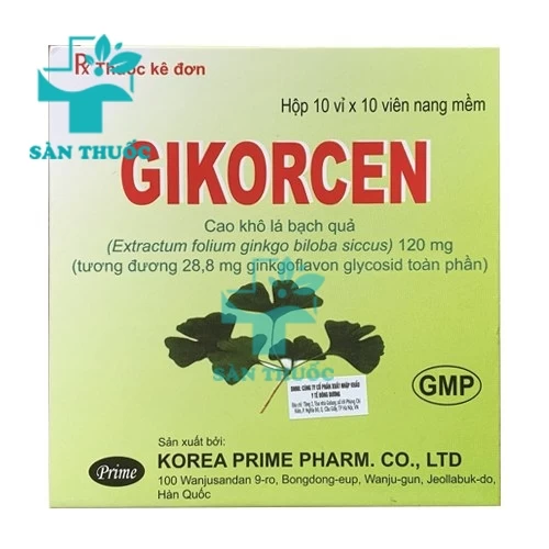 Gikorcen 120mg Korea Prime Pharm - Giúp tăng cường tuần hoàn não