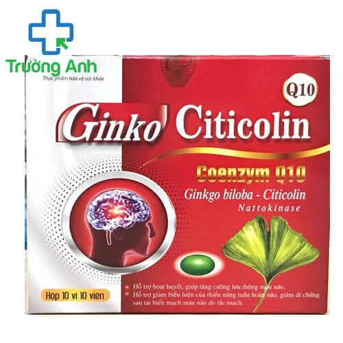 Ginko Citicolin Coenzym Q10 (đỏ) - Tăng cường tuần hoàn não