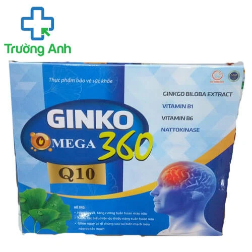 Ginko omega 360 Q10 (xanh) - Giúp tăng cường tuần hoàn não