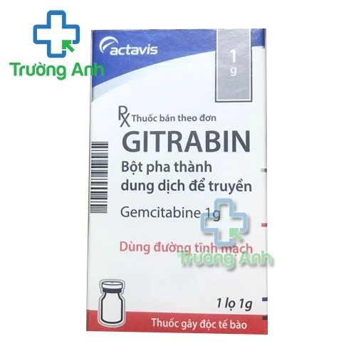 Gitrabin 1g - Thuốc điều trị ung thư hiệu quả của Italy