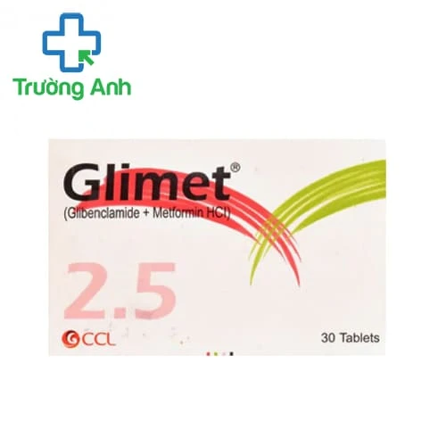 Glimet 500mg/ 2.5 tablets Amvipharm - Thuốc trị tiểu đường tuýp 2