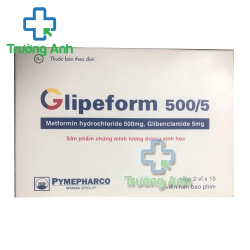 Glipeform 500/5 Pymepharco - Thuốc trị tiểu đường hiệu quả