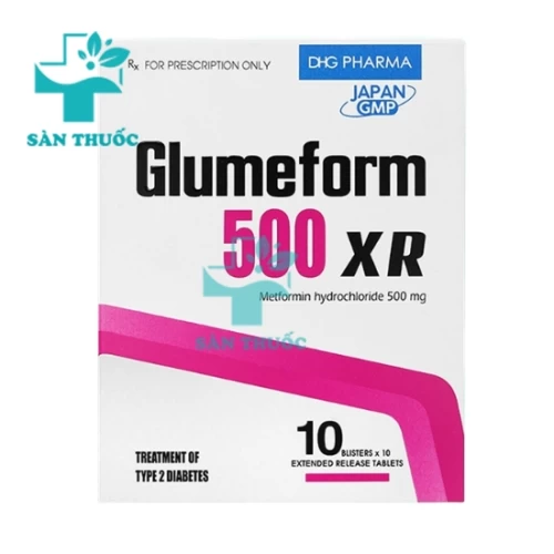Glumeform 500 XR DHG Pharma - Thuốc trị bệnh tiểu đường tuýp 2