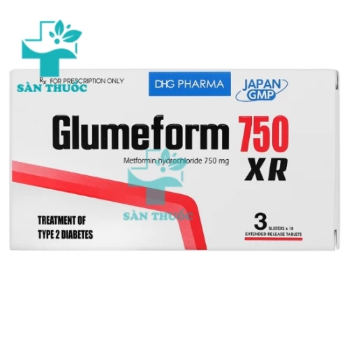 Glumeform 750 XR DHG Pharma - Thuốc trị bệnh tiểu đường tuýp 2