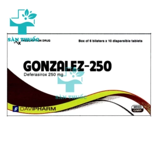 Gonzalez-250 - Thuốc trị bệnh dư thừa sắt mạn tính của Davipharm