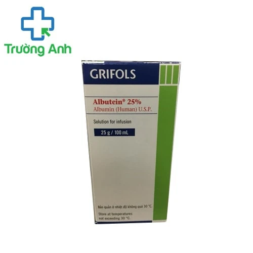 Grifols Albutein 25% 100ml - Thuốc trị sốc giảm thể tích của Mỹ