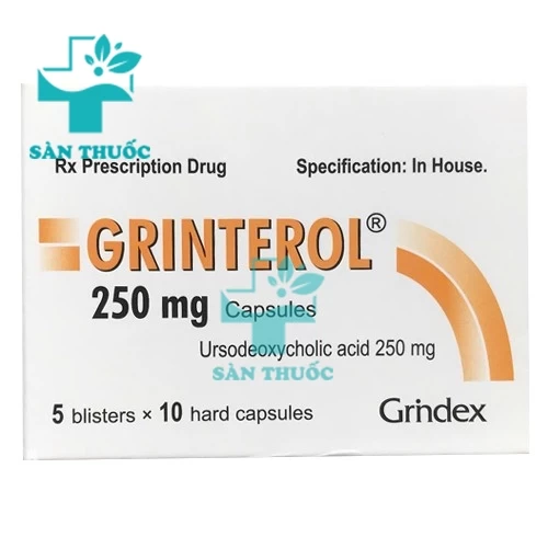 Grinterol 250mg Capsules - Thuốc trị sỏi mật, xơ gan mật