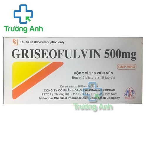 Griseofulvin 500 mg MKP - Thuốc điều trị nhiễm nấm hiệu quả
