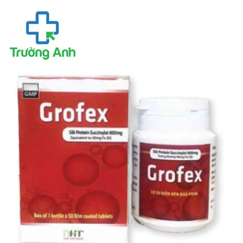 Grofex 40mg Hataphar - Thuốc trị thiếu hụt sắt, thiếu máu