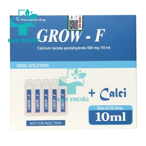 Grow - F - Thuốc phòng và điều trị thiếu calci của VTYT Hà Nam