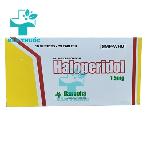 Haloperidol 1,5mg Danapha (vỉ) - Thuốc điều trị rối loạn tâm thần hiệu quả