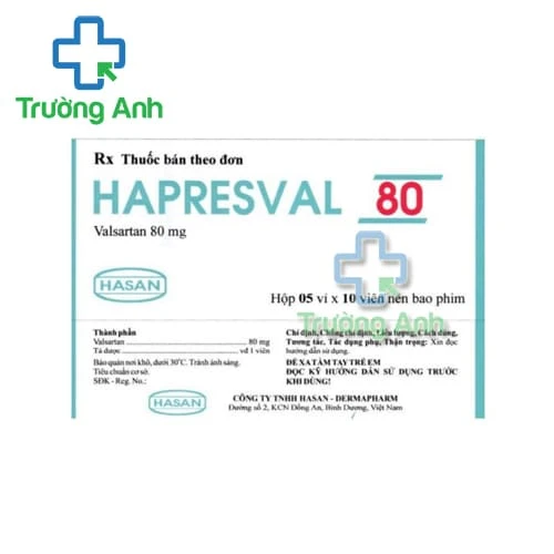 Hapresval 80 Hasan - Thuốc điều trị tăng huyết áp hiệu quả