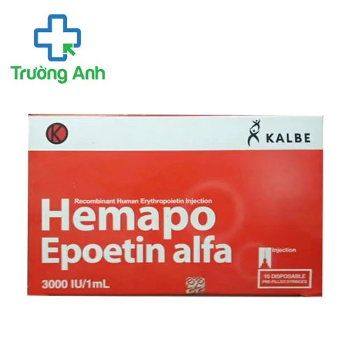 Hemapo 3000IU/1ml - Thuốc trị thiếu máu cho người chạy thận