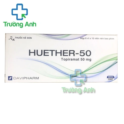 Huether 50mg - Thuốc điều trị co giật, động kinh của Davipharm