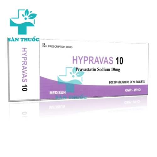 Hypravas 10 - Thuốc điều trị các bệnh tim mạch của Medisun