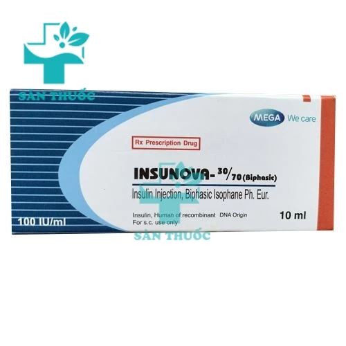 Insunova 30/70 100IU/1ml Inj.10ml - Thuốc điều trị bệnh tiểu đường hiệu quả