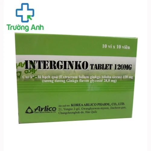 Interginko tablet 120mg- Thuốc cải thiện trí não hiệu quả của Hàn