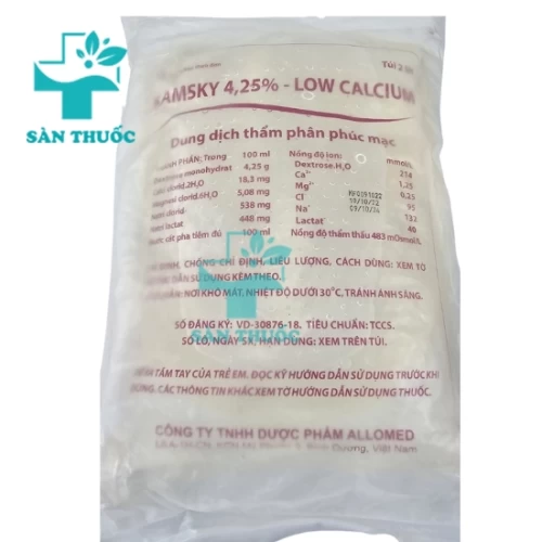 Kamsky 4,25%-low calcium - Dung dịch thẩm phân phúc mạc hiệu quả