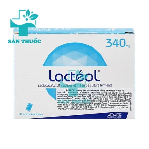 Lacteol Sac.340mg - Thuốc giúp điều trị tiêu chảy hiệu quả