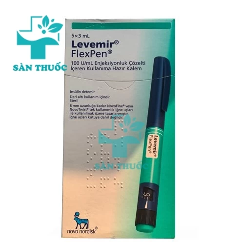 Levemir Flexpen 100IU/ml x 3ml - Thuốc điều trị bệnh tiểu đường hiệu quả của Đan Mạch (1 bút)