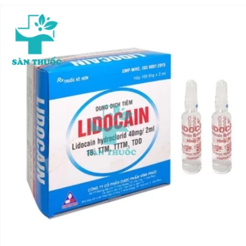 Lidocain 40mg/2ml Vinphaco - Thuốc gây tê hiệu quả