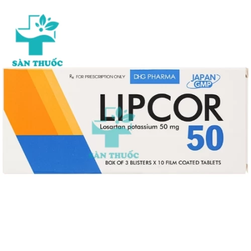 Lipcor 50 DHG Pharma - Thuốc điều trị tăng huyết áp dạng uống