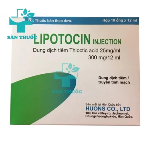 Lipotocin 300mg/12ml - Dung dịch tiêm, truyền hiệu quả của Hàn Quốc